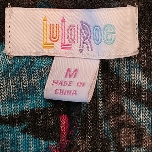 LuLaRoe Sarah Ribbed Flower Open Cardigan Duster M - Picture 7 of 8